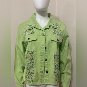 Vintage lime denim jacket